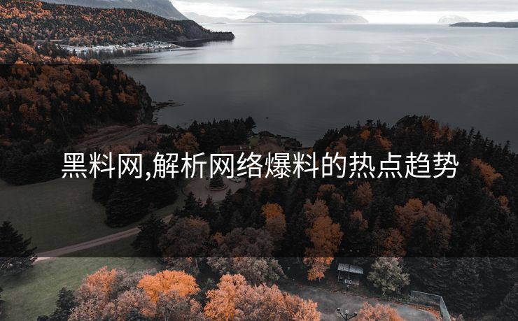 黑料网,解析网络爆料的热点趋势